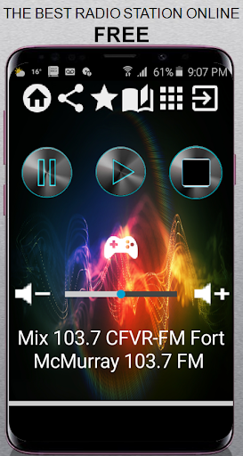Android application Mix 103.7 CFVR-FM Fort McMurra screenshort