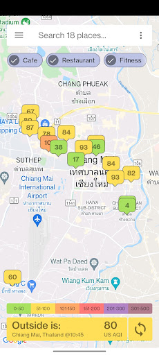 Android application Air Quality - AirDeveloppa screenshort