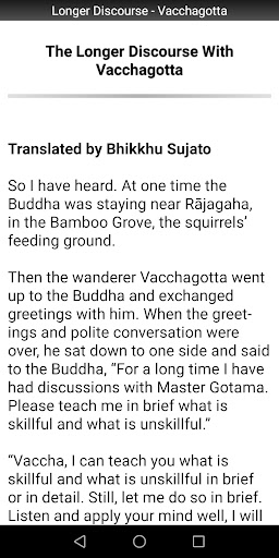 Longer Discourse - Vacchagotta Screen 2