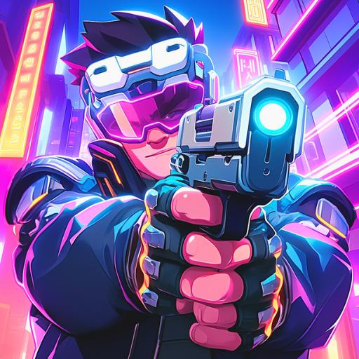 Cyber auto shooting games icon