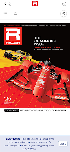 Android application RACER Magazine screenshort