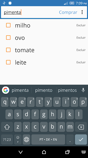 Lista de Compras supermercado Screen 2