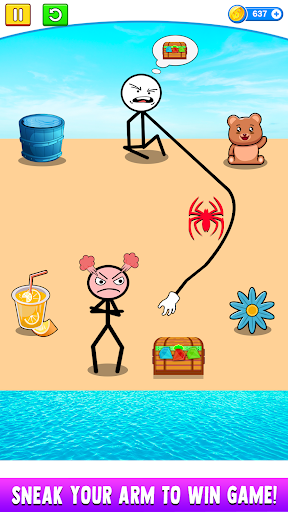 Android application Stickman Thief Puzzle Game 3D screenshort