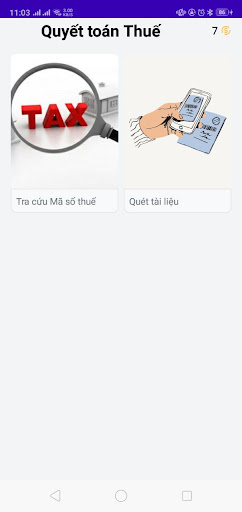 Android application Quyết toán Thuế screenshort
