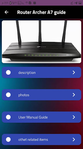 Router Archer A7 guide Screen 2