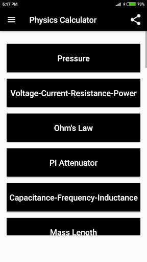 Physics Calculator Screen 2