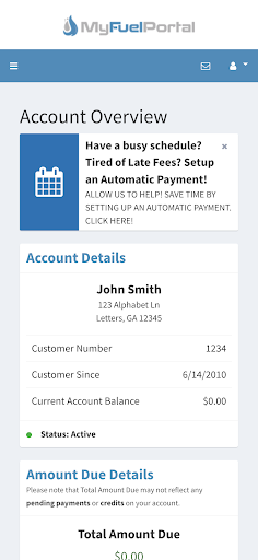 MyFuelPortal Screen 2