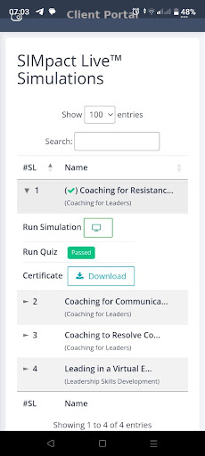 SIMpact Live™ Screen 3