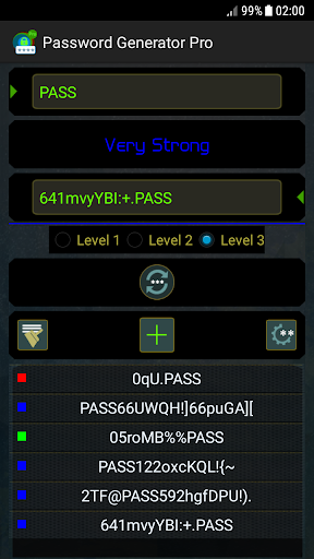Android application Strong Password Generator screenshort