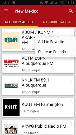 Android application New Mexico Radio Stations screenshort
