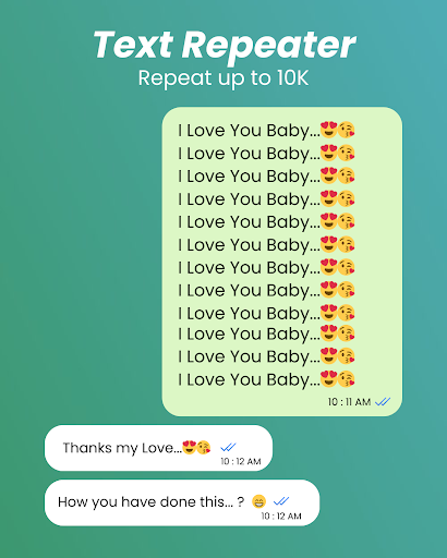 Repeat Messages :Text Repeater Screen 2