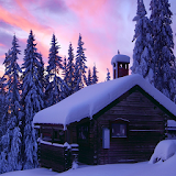 winter cabin wallpaper icon