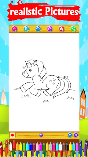 Coloring Book Unicorn Screen 2