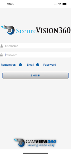 Android application SecureVision360 screenshort