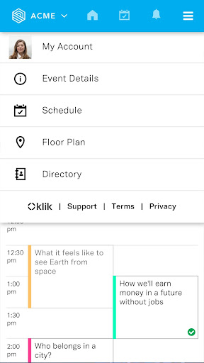 klik Event App Screen 3