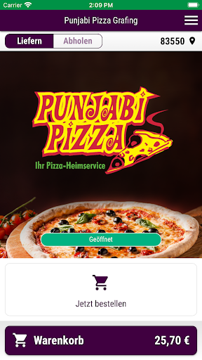 Punjabi Pizza Lieferservice Screen 2