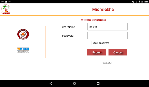 Android application Microlekha WISE screenshort