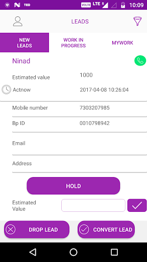 Contractor Lead App Screen 3