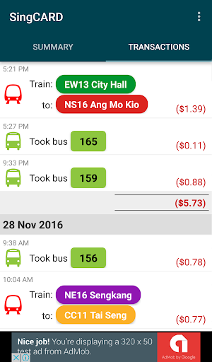 SingCARD: Reader for EZ-Link Screen 3