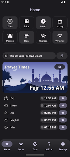 Im Muslim - Adhan Quran ToDo Screen 2