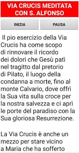Android application ViaCrucis pregata da S.Alfonso screenshort