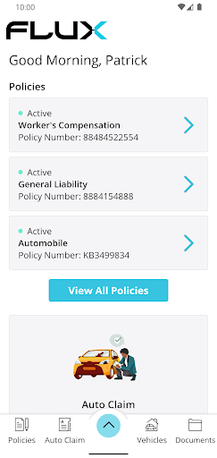 Flux Insurance Online Screen 2