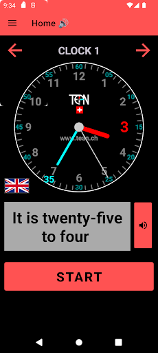 TEAN - Learn the Clock! Screen 2