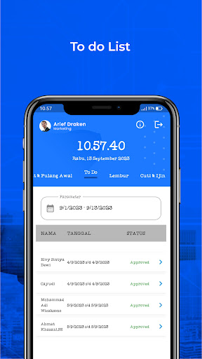 Android application BKK Temanggung Approval screenshort