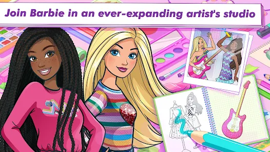 Coloring Creations Game, on Play.Barbie.Com