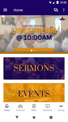 Android application Union Baptist Church Swissvale screenshort