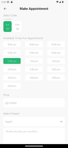 MyClinic IQ Screen 3
