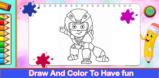 Vir Robot Boy Coloring book