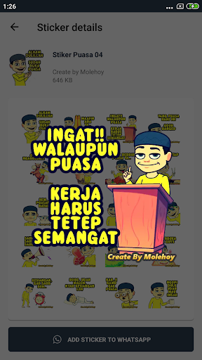 Stiker Puasa Ramadhan WASticke