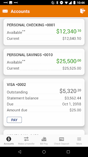 Android application Ascendia Bank screenshort