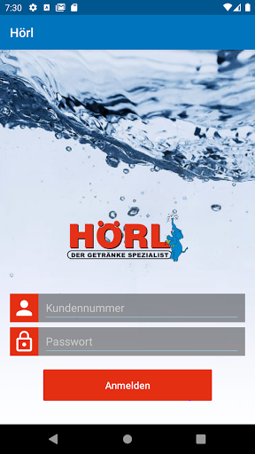 Android application Getränke Hörl screenshort