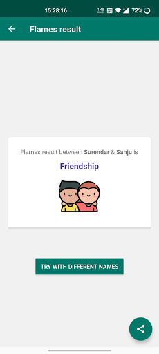Flames Relationship Calculator Screen 3