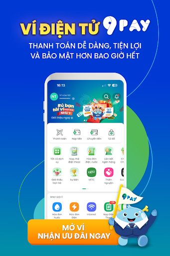 Android application Ví điện tử 9Pay screenshort