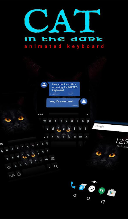 Dark Cat Live Wallpaper Theme - 5.10.45 - (Android)