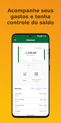 Android application VittaCard - Usuário screenshort