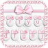 Girly Pink Bows Keyboard Theme