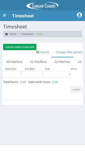 MRF Timesheet Screen 2