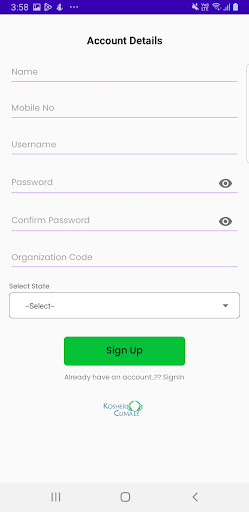 Android application KosheRise screenshort