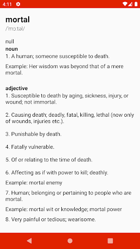 Word definition - English