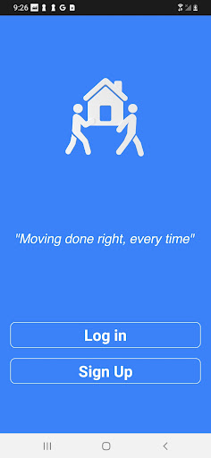 Android application Moving Management App screenshort