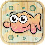 Paint aquatic sea animals icon