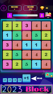 Merge number - Math block game