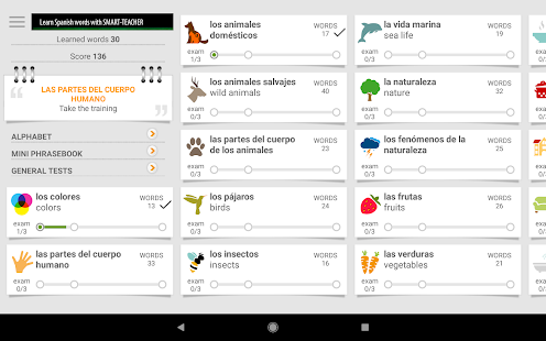 Learn Spanish words with Smart-Teacher Screenshot