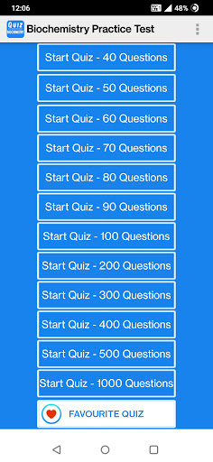 Biochemistry Practice Quiz Screen 2