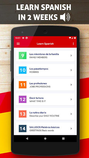 Learn Spanish Offline Screen 2