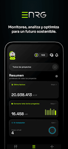 Android application ENRG screenshort